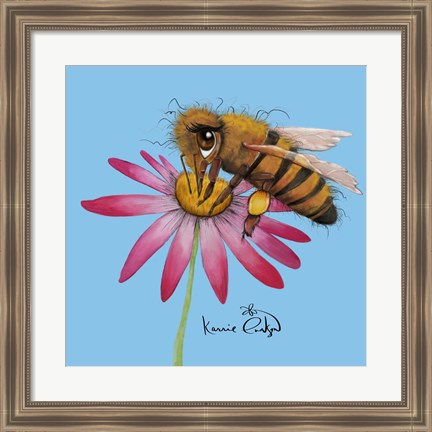 Framed Honey Bee 2 Print