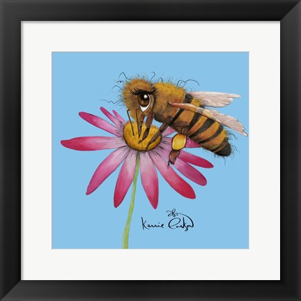 Framed Honey Bee 2 Print