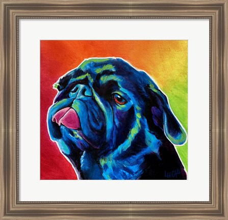 Framed Pug - Tasty Print