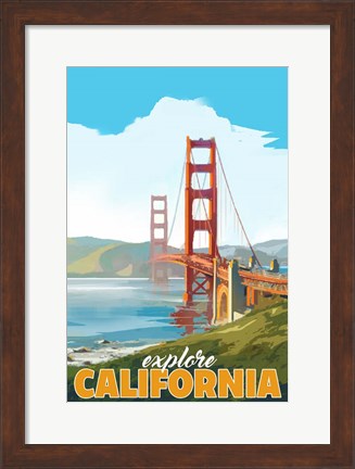 Framed Explore California Print