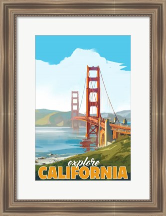 Framed Explore California Print