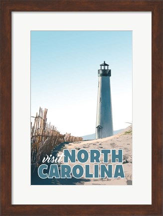 Framed Visit North Carolina Print