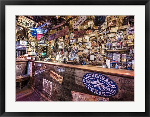 Framed Luckenbach Bar Print