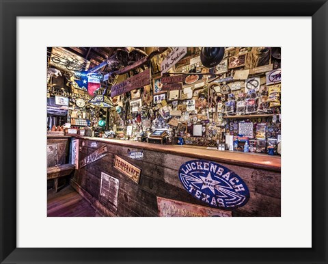 Framed Luckenbach Bar Print