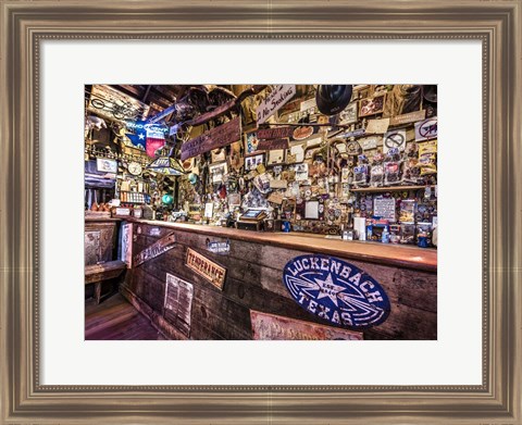 Framed Luckenbach Bar Print