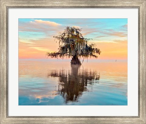 Framed Lake Maurepas in Pastels Print