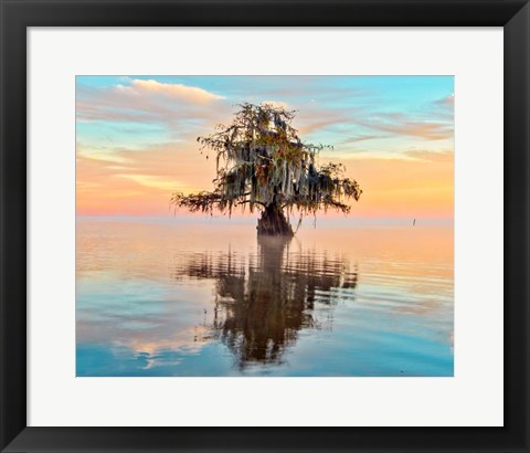 Framed Lake Maurepas in Pastels Print