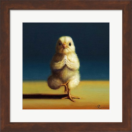 Framed Yoga Chick Tree Pose Print