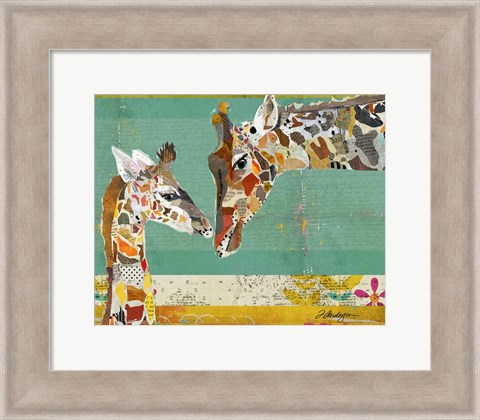 Framed Giraffe and Calf Print