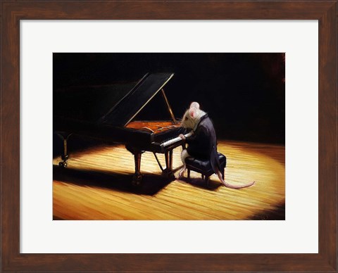 Framed Little Pianist Print