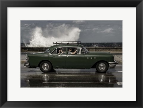 Framed Waving Malecon Print