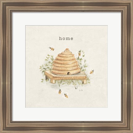 Framed Garden Bees Print