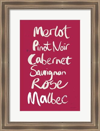 Framed Pop the Cork Wine Words I Print