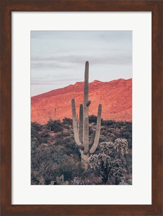 Framed Sunsets and Saguaros I Print