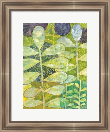 Framed Rising Green III Print