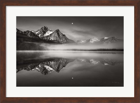 Framed Moonset on McGown Peak Print