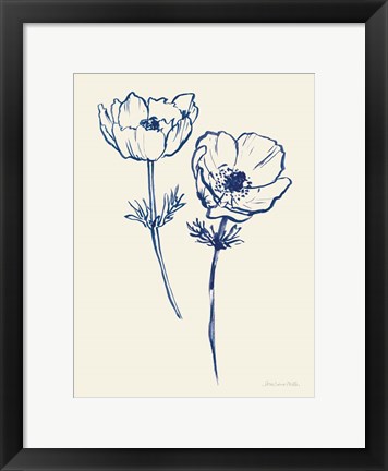 Framed Ink Anemones I Print