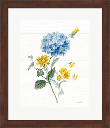 Framed Bees and Blooms Flowers III Print