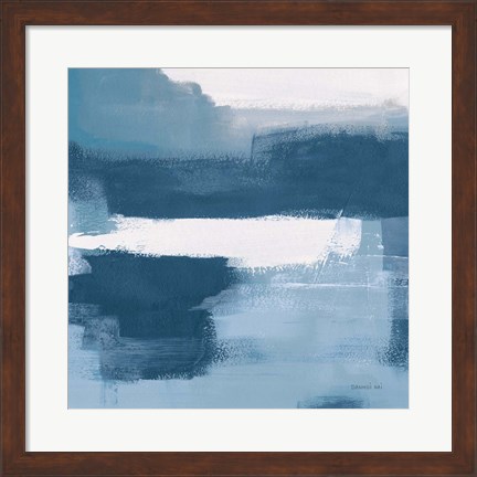 Framed Escalante Mood Blue and White Sq Print