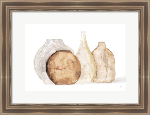 Framed Neutral Vases IV Shadow Print