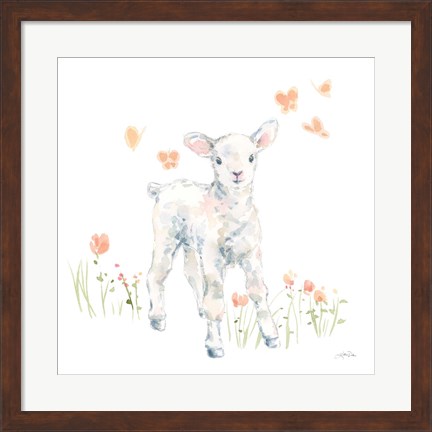 Framed Spring Lambs I Print