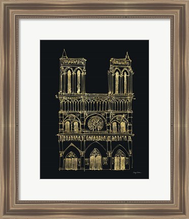 Framed Notre Dame Sketch Print
