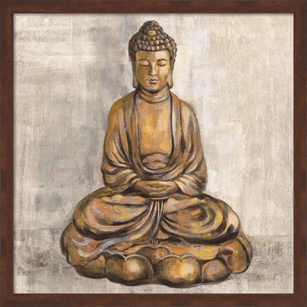 Framed Bronze Buddha Print