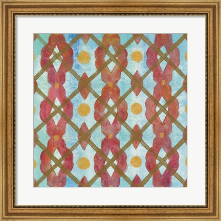 Framed Boho Lattice III Print