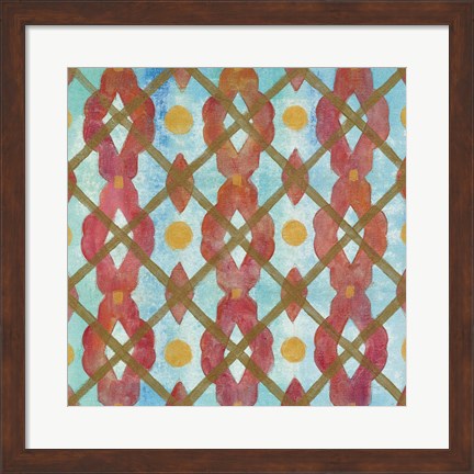 Framed Boho Lattice III Print