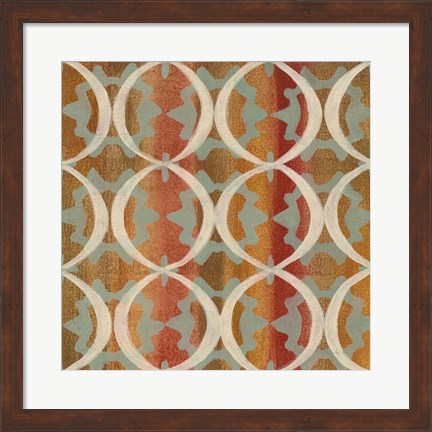 Framed Boho Lattice I Print