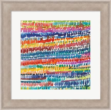 Framed Colorful Patterns III Print