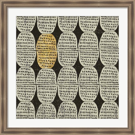 Framed Kitchen Play Pattern II BWG Print