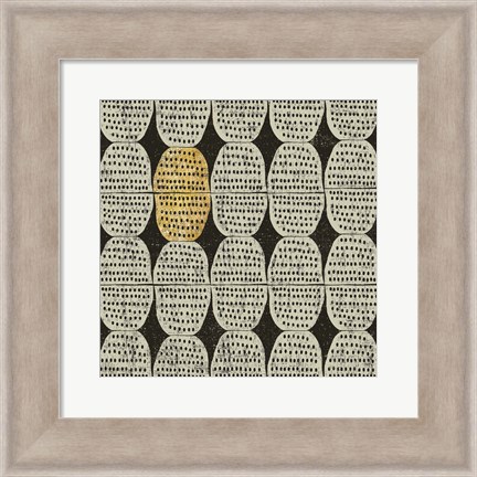 Framed Kitchen Play Pattern II BWG Print