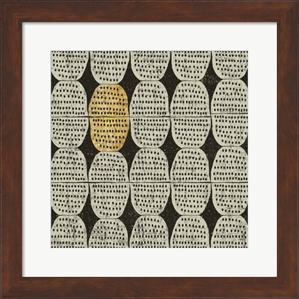 Framed Kitchen Play Pattern II BWG Print