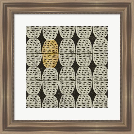 Framed Kitchen Play Pattern II BWG Print