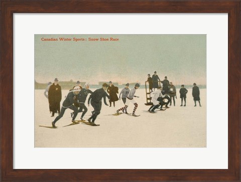 Framed Snow Shoe Race Print