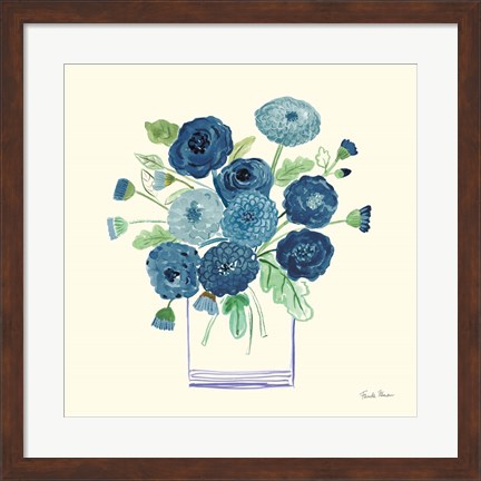 Framed Blue Mums Print