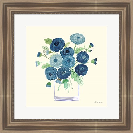 Framed Blue Mums Print