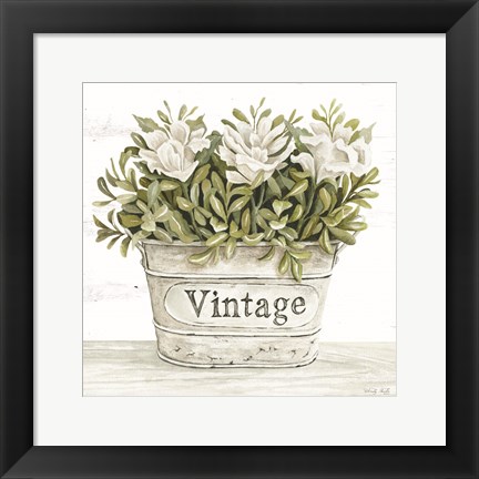 Framed Vintage Floral Print