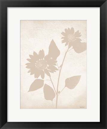 Framed Floral Silhouette III Print