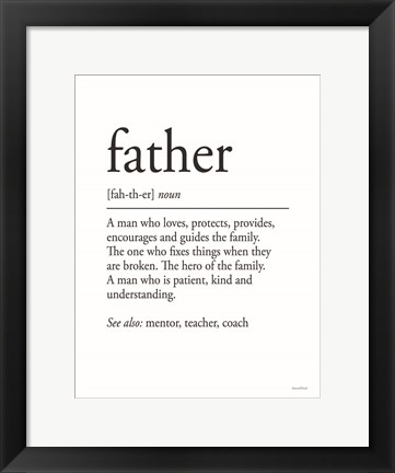 Framed Father Definition 2 Print