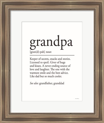 Framed Grandpa Definition 2 Print