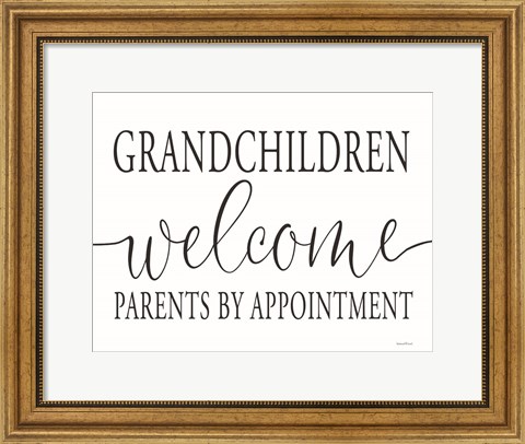 Framed Grandchildren Welcome Print