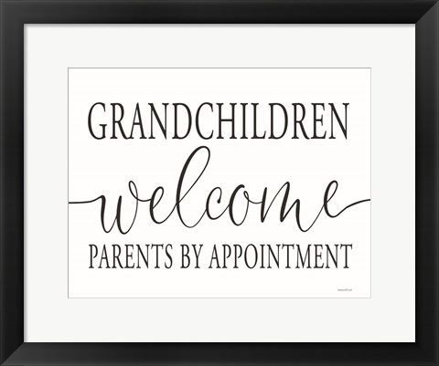 Framed Grandchildren Welcome Print