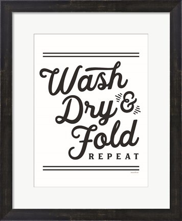 Framed Wash, Dry &amp; Fold Repeat Print