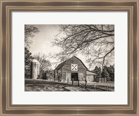 Framed At Home in the Barn Print