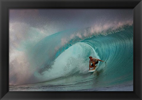 Framed Rolling Surfer Print