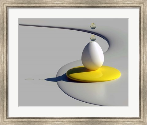 Framed Egg Shapes Print