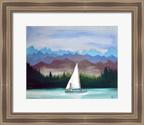 Framed Bunny Boat Print