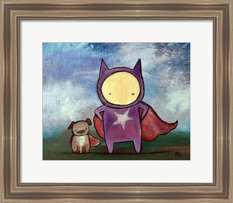 Framed Superhero Friends Print